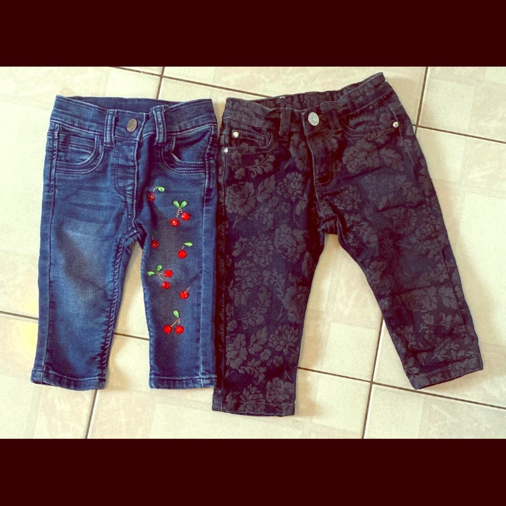 Bundle of designer baby girl jeans